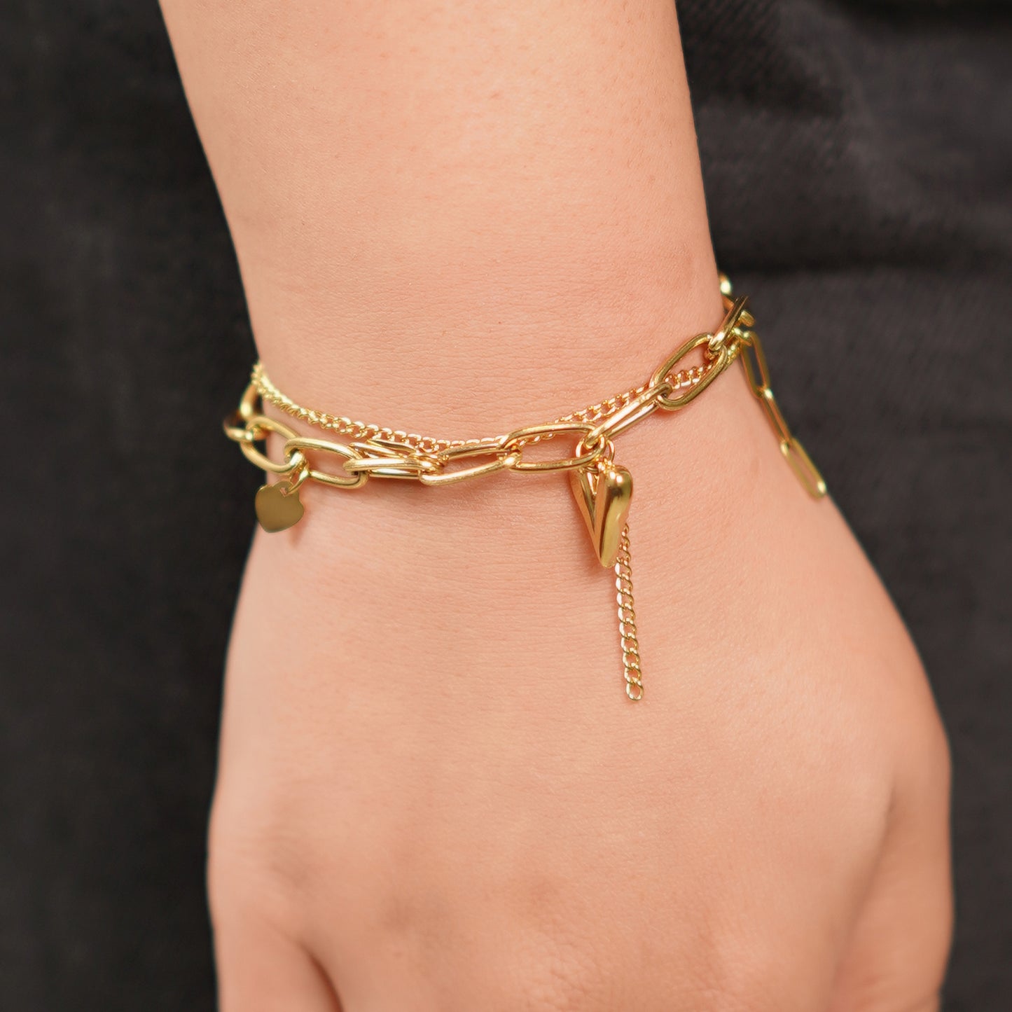 Starry Heart Chainlink Bracelet