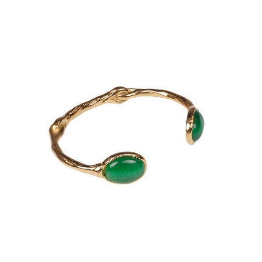 Serene Opal Green Open Bangle