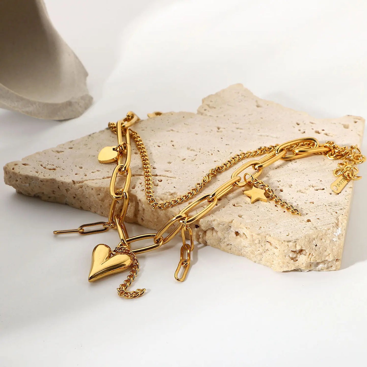 Starry Heart Chainlink Bracelet