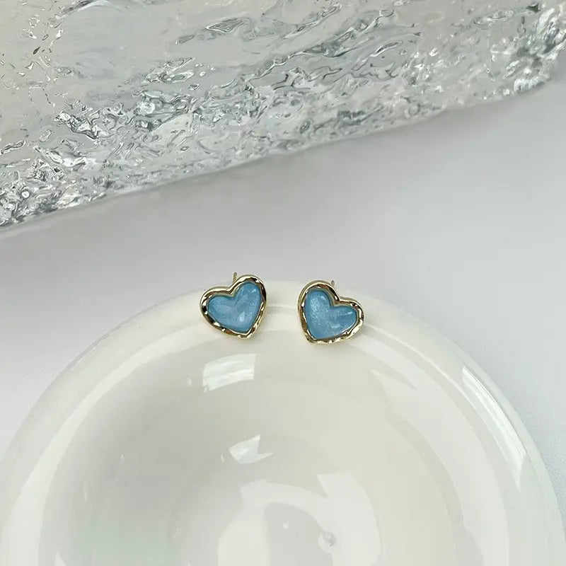 Bluebell Heart Studs