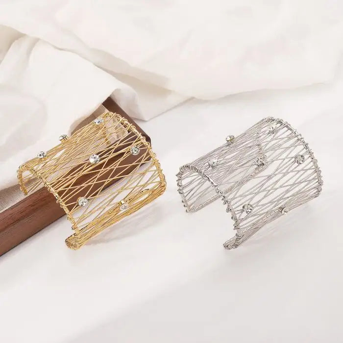 Woven wire crystal Bracelet
