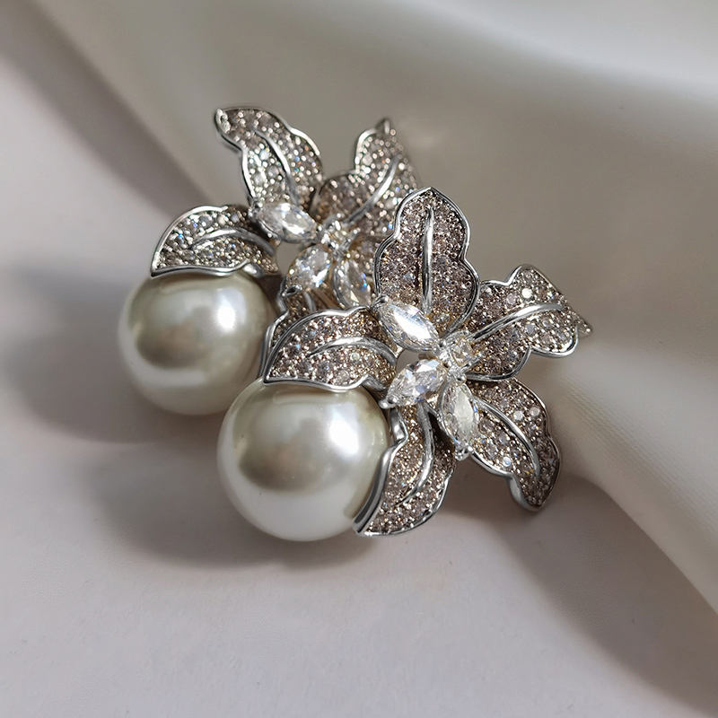 Lustrous Bloom Pearl Earrings