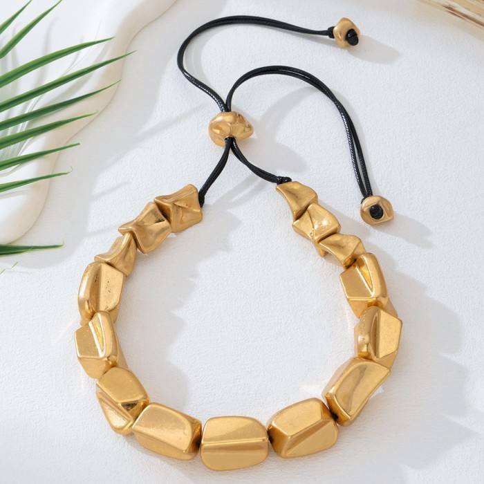 Molten gold statement necklace