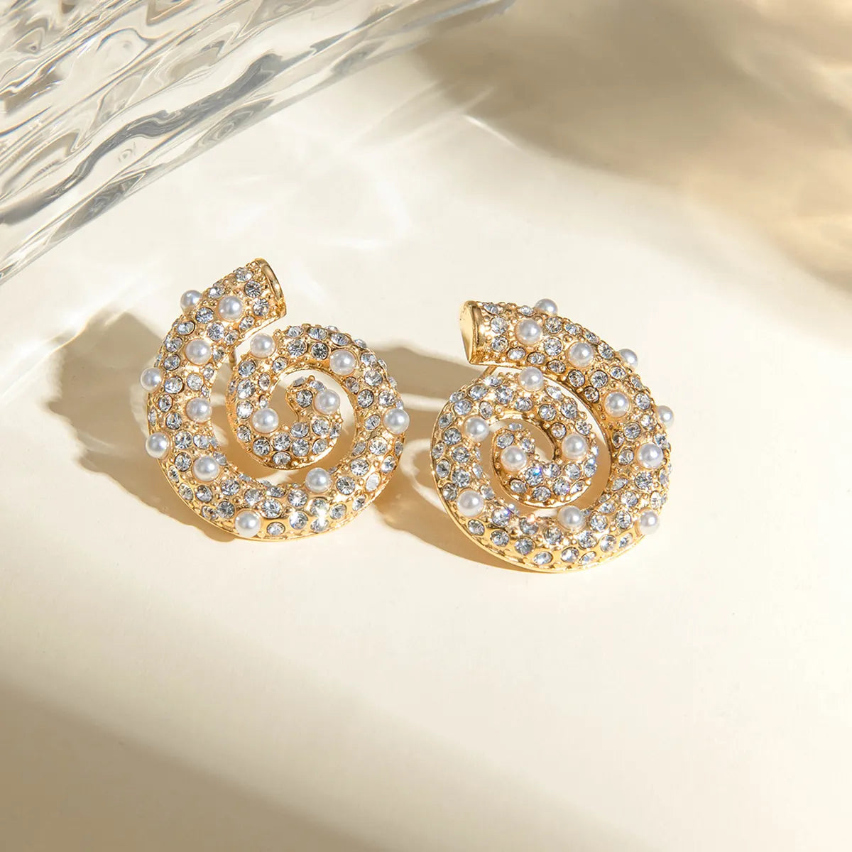 Spiral Pearl Earrings