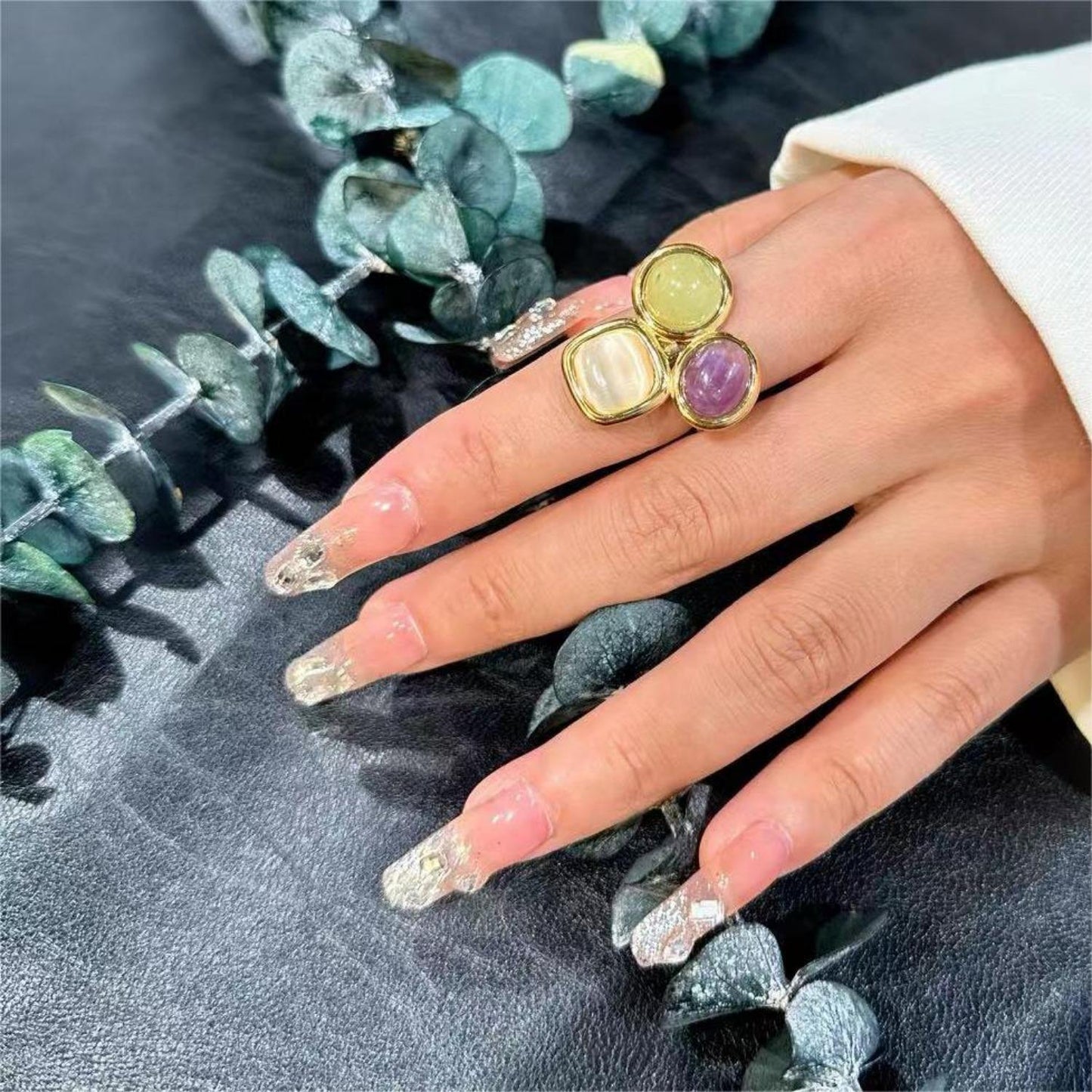 Mystic Trio Adjustable Glow Ring