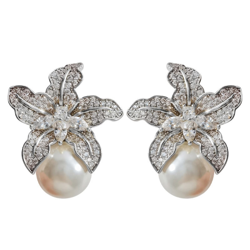 Lustrous Bloom Pearl Earrings