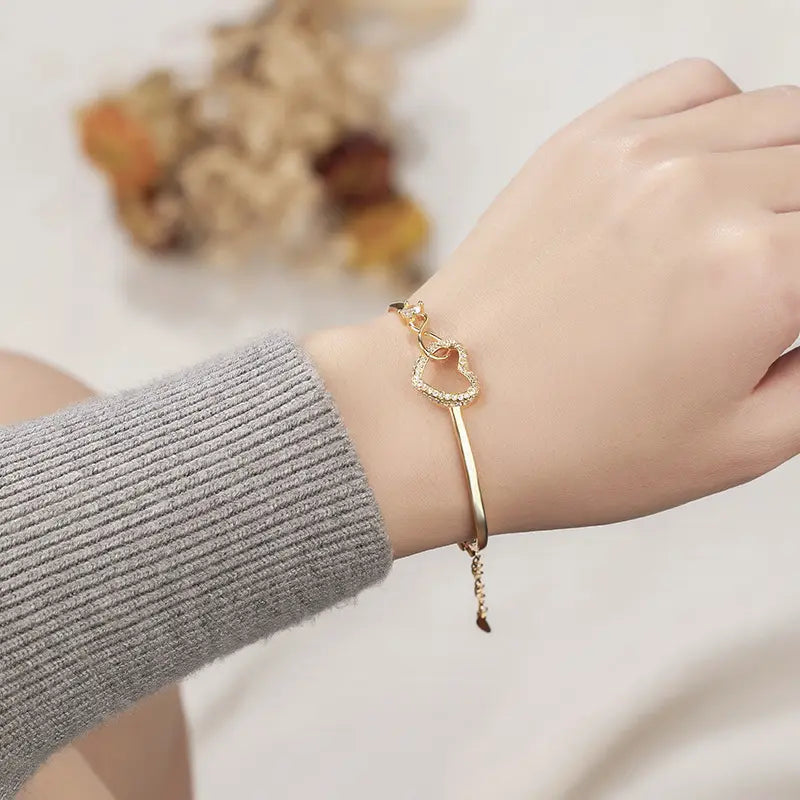 Love Charm Bangle Bracelet
