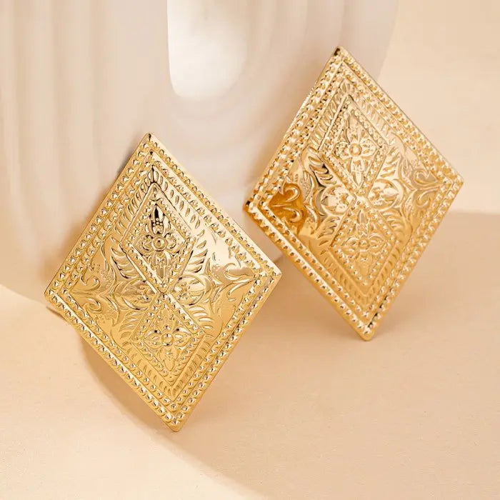 Geometric Square Bracelet & Ring Set