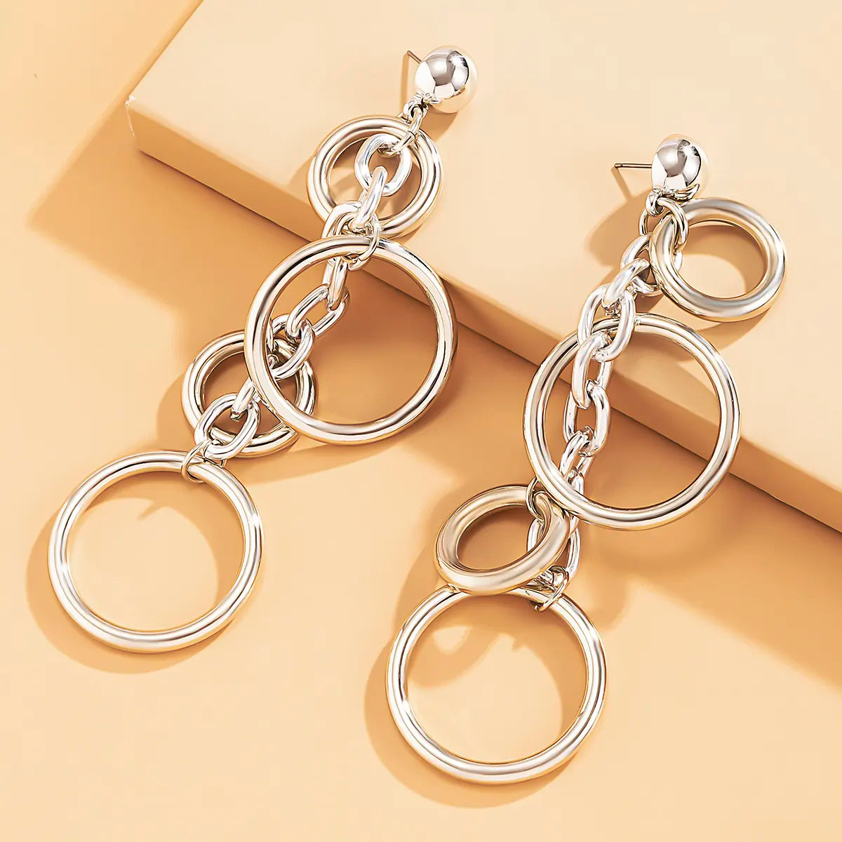 Cross Circle Long Studs