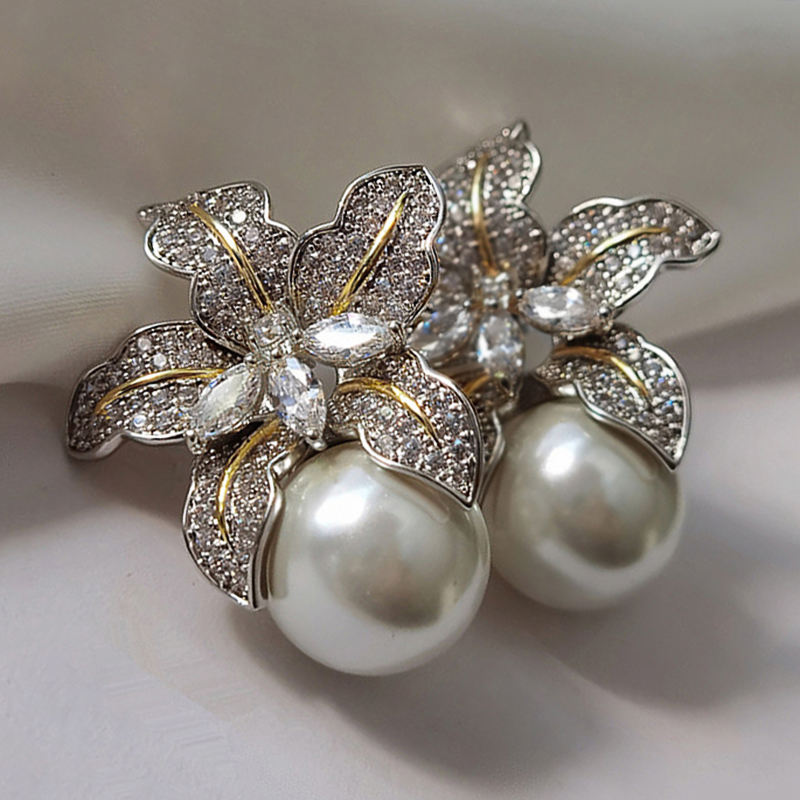 Lustrous Bloom Pearl Earrings