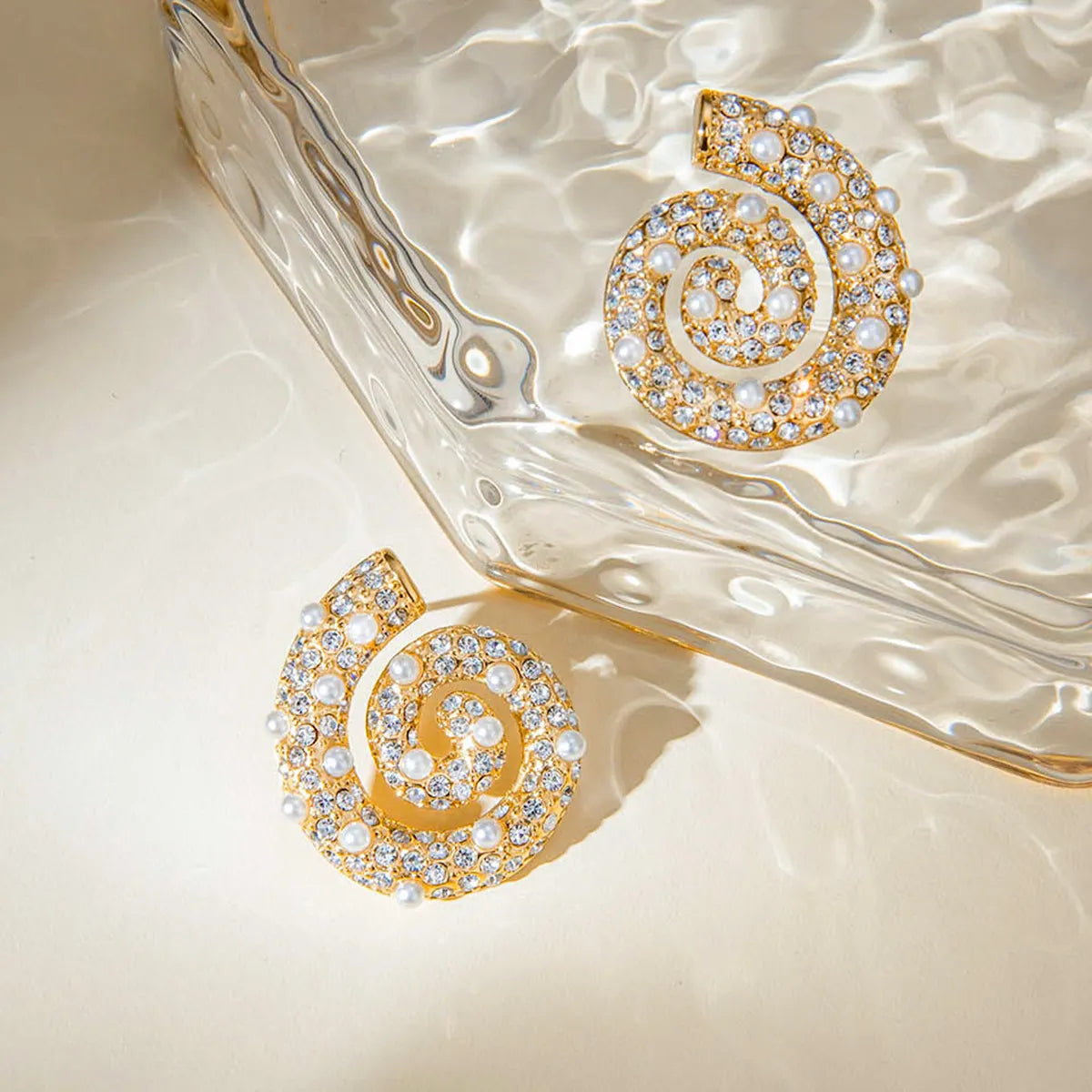Spiral Pearl Earrings