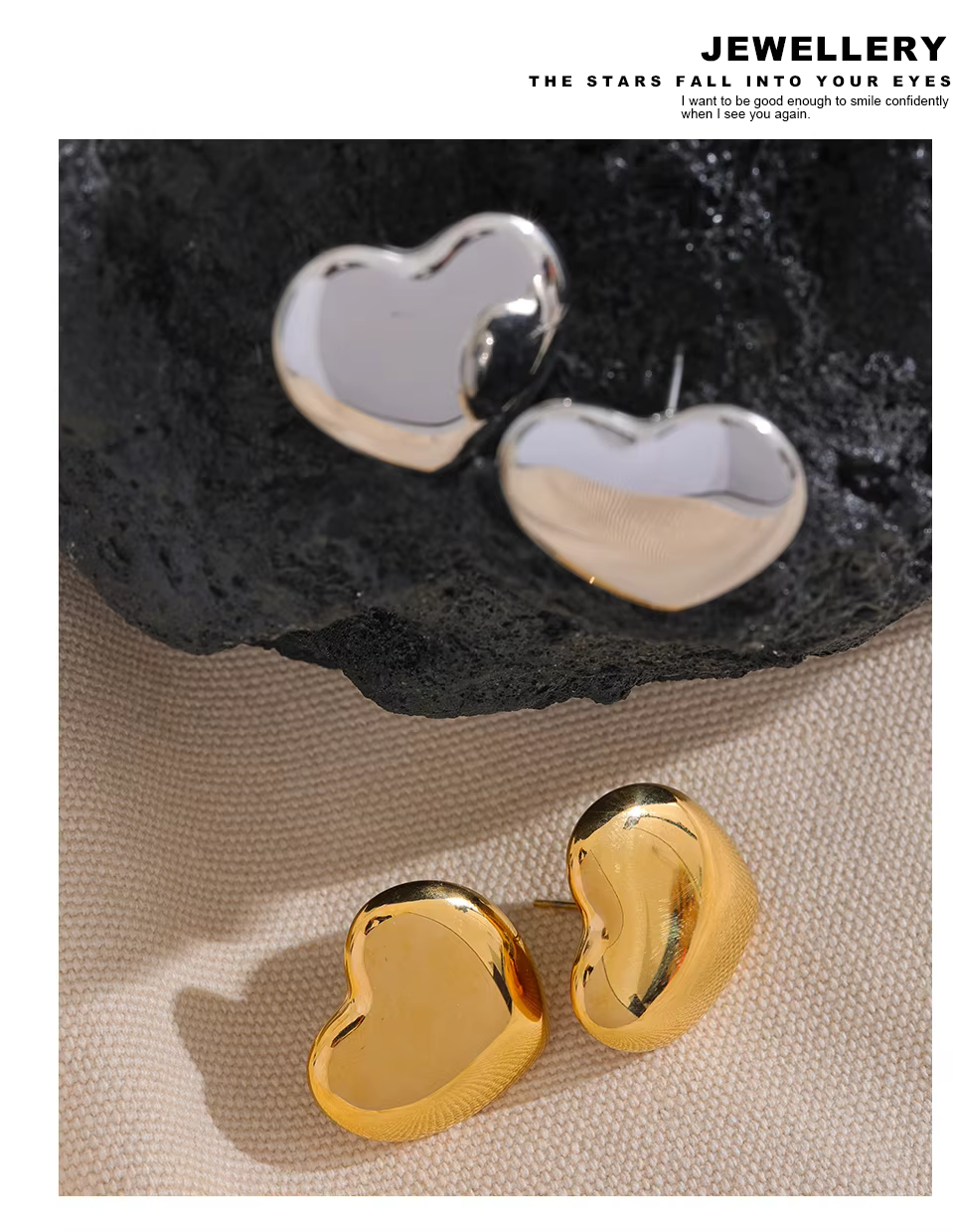 Belle Heart Studs