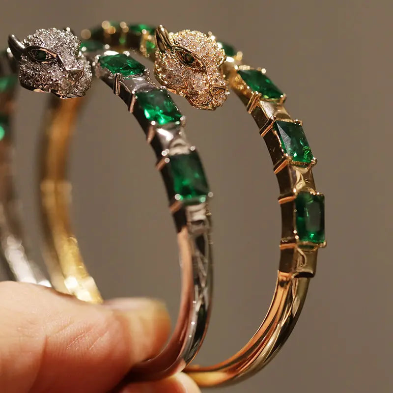 Leopard Green Crystal Bracelet