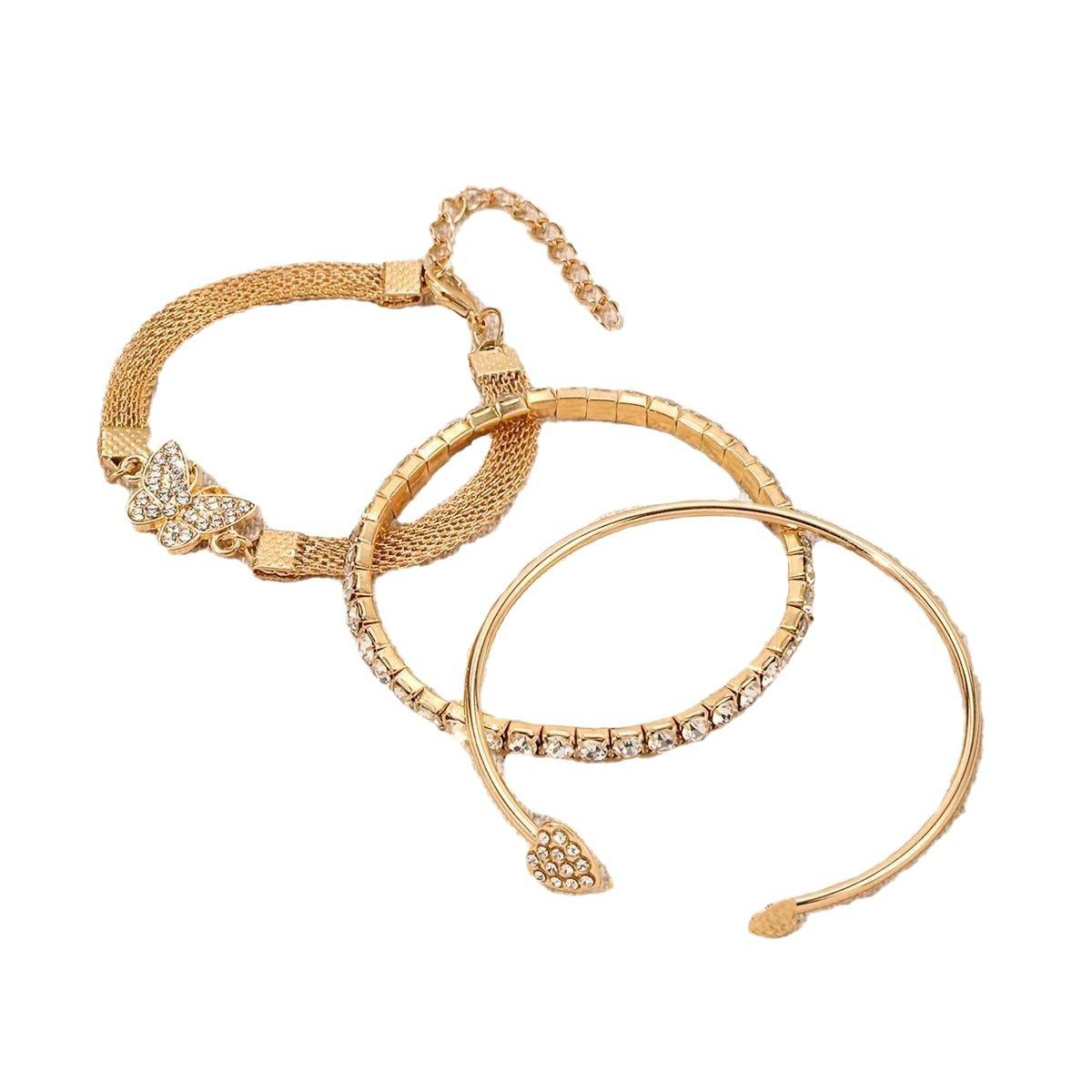 The golden love Stack of 3 bracelet