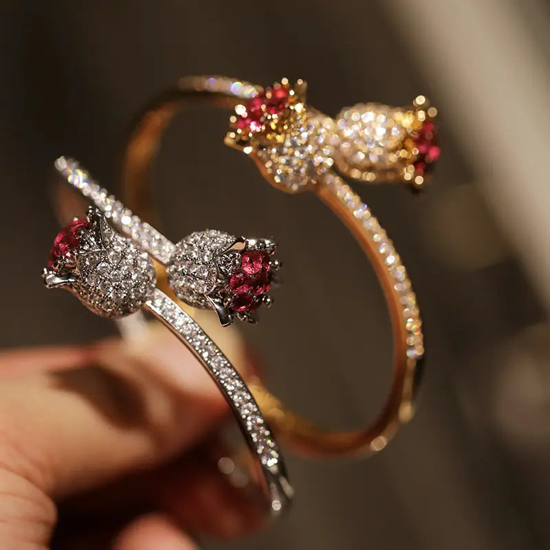 Rose Zircon Bloom Bracelet