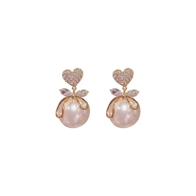 Bow Pearl Earring
