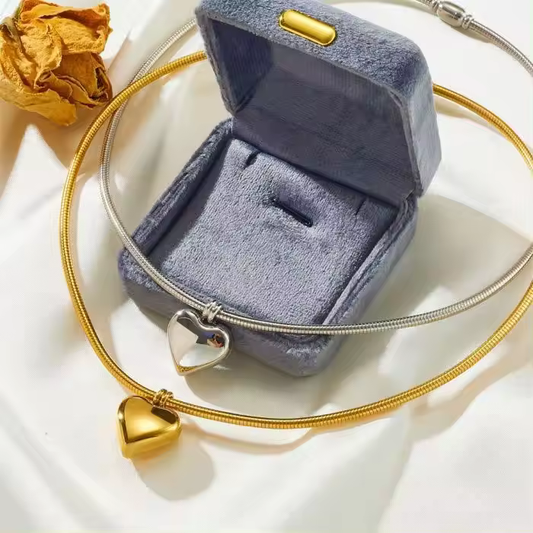 Heart Pendant Choker