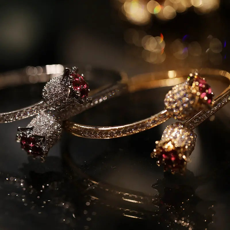 Rose Zircon Bloom Bracelet