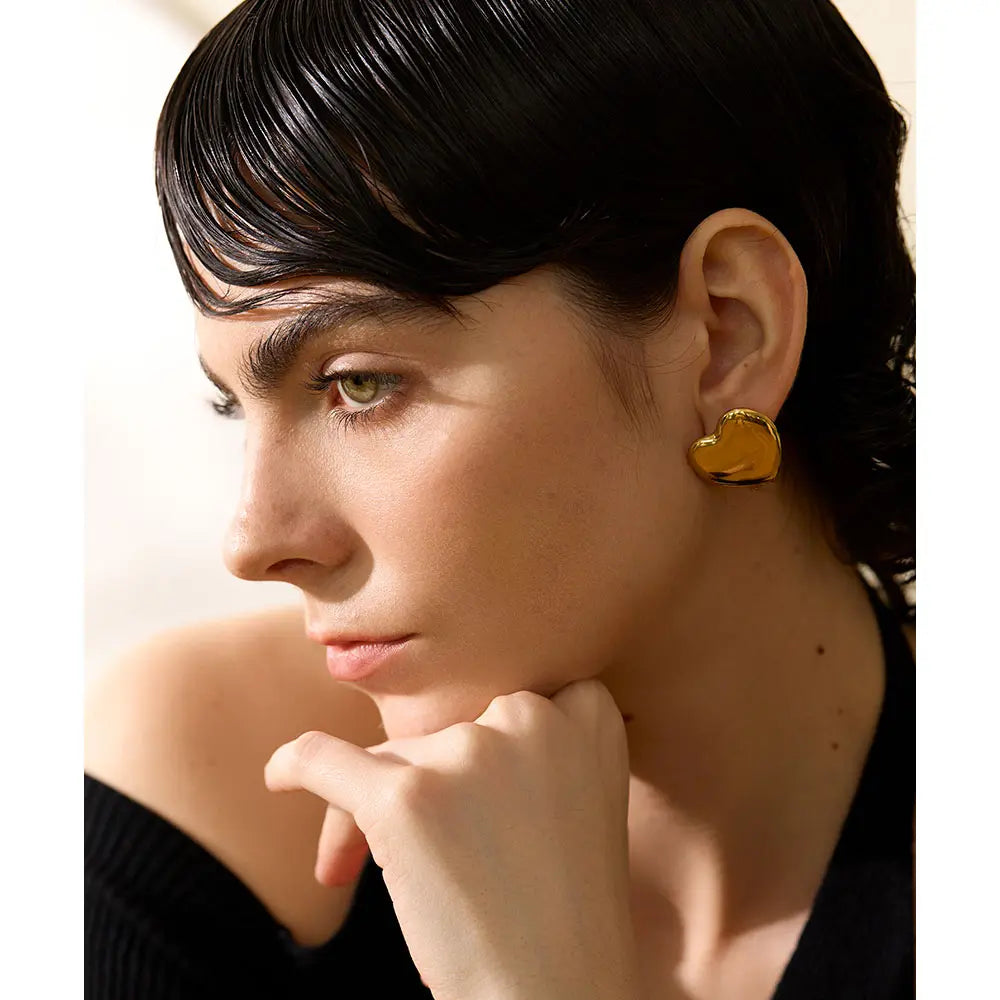 Belle Heart Studs