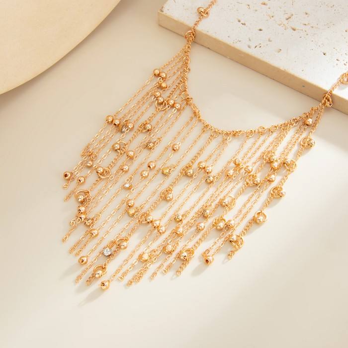 Bohemian Fringe Drop Necklace