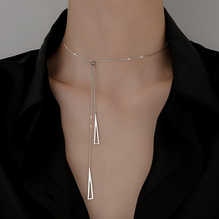 Geometric Drawstring Necklace