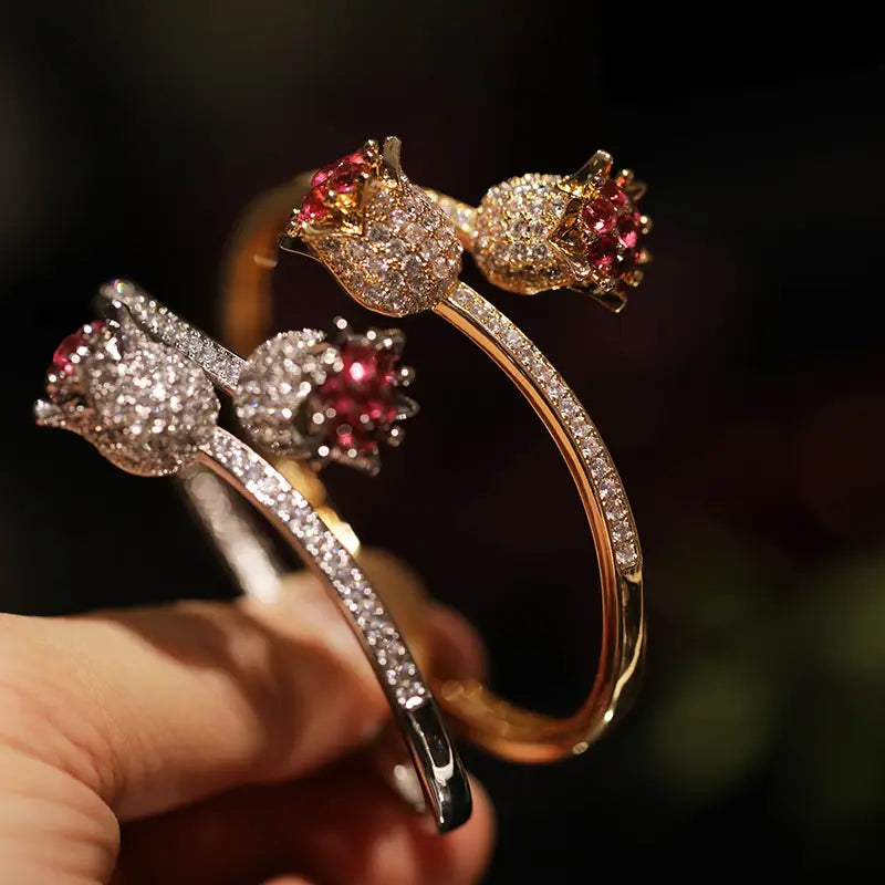 Rose Zircon Bloom Bracelet