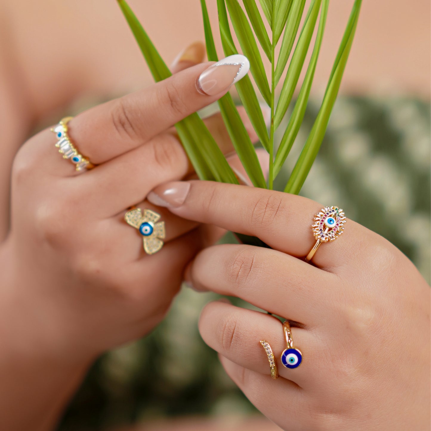 Stone Evil Eye Ring