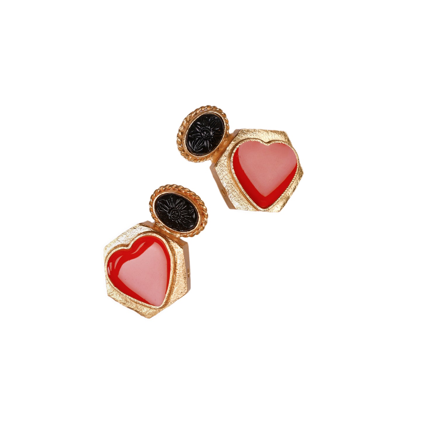 Red Heart Stud Earrings