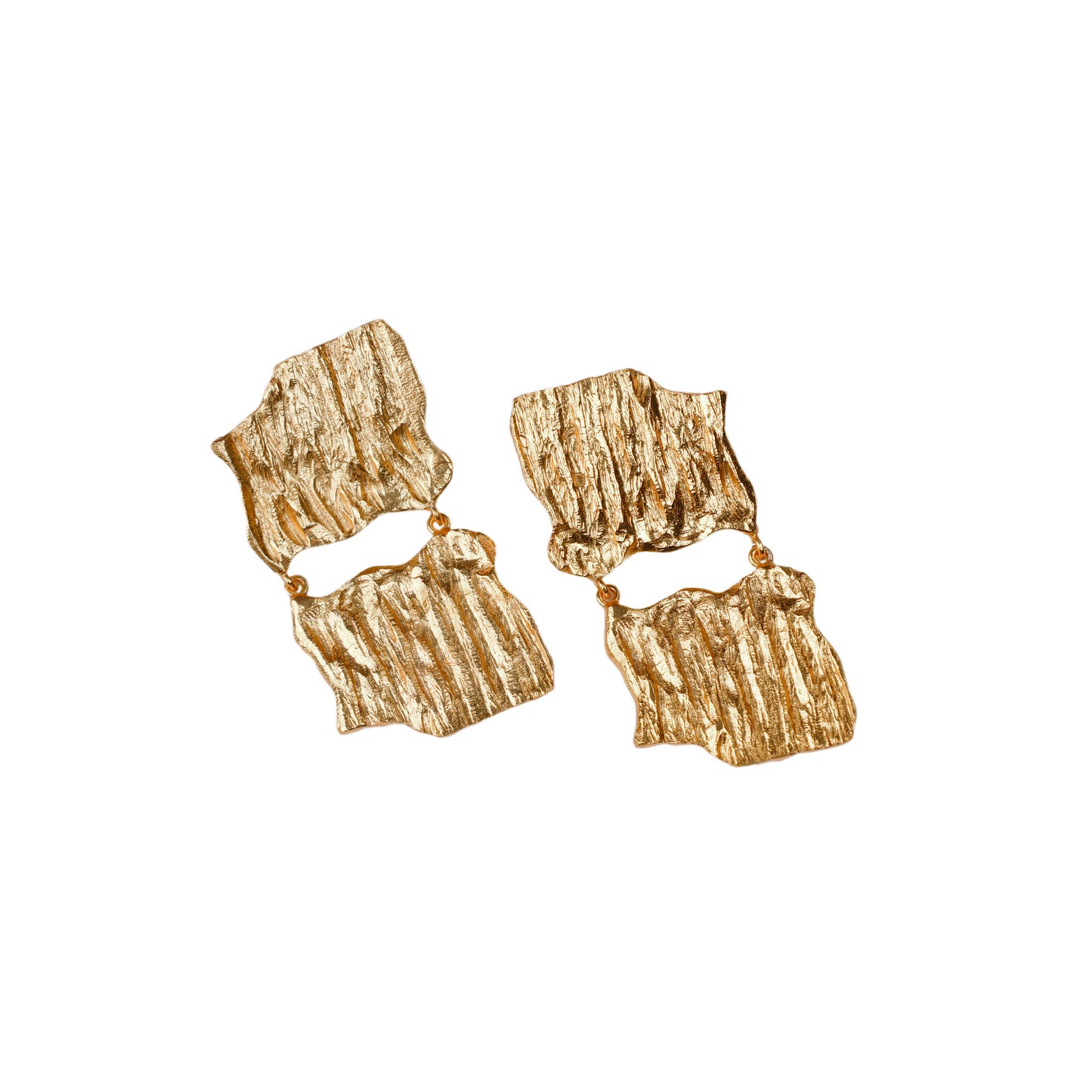 Irregular square Plating Earring