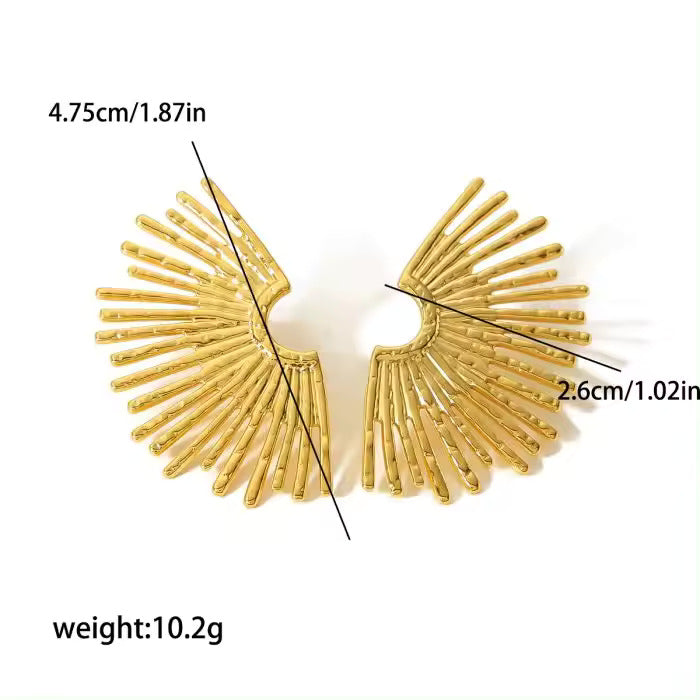 Fan Circle Earrings