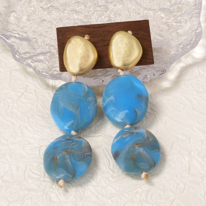 Blue Opal Necklace & Earring Set