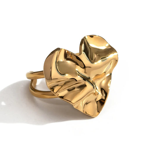 Hammered Heart Ring