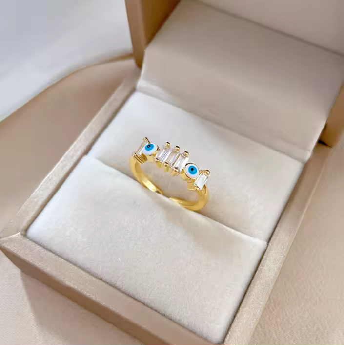 Stone Evil Eye Ring