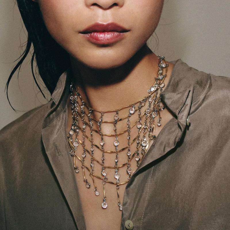 Dazzling Cascade Bead Necklace