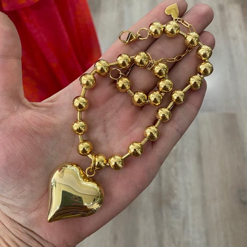 Helena Heart Charm Choker