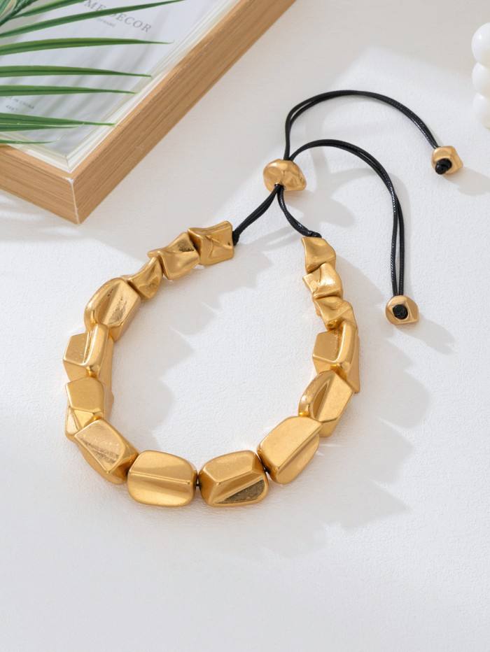 Molten gold statement necklace