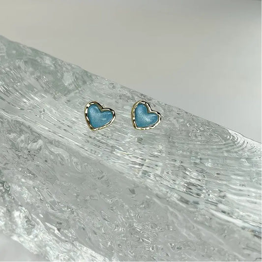 Bluebell Heart Studs