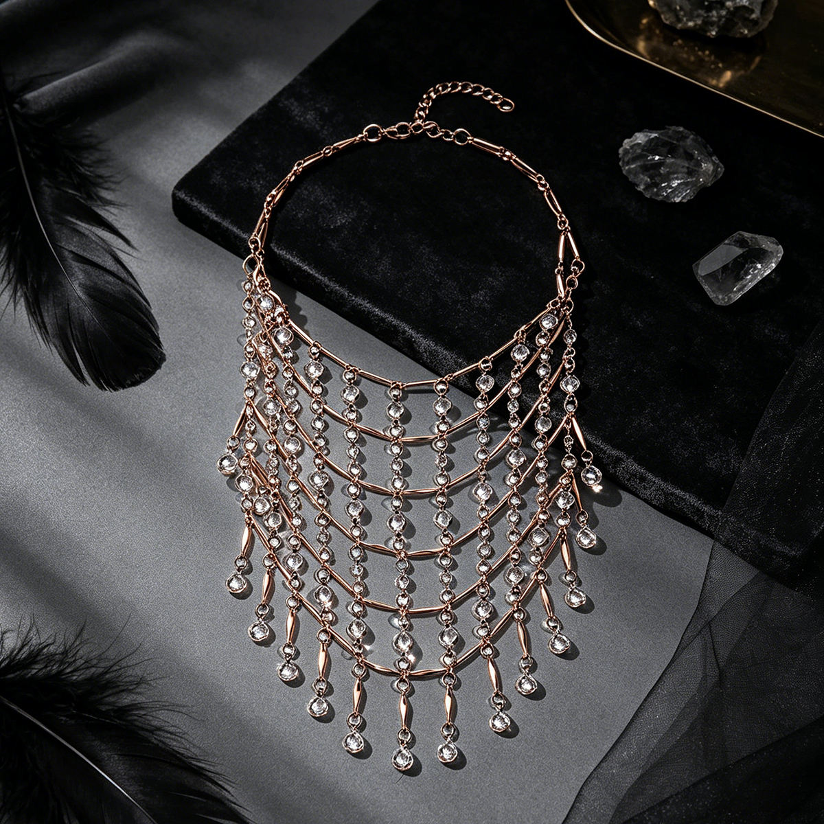 Dazzling Cascade Bead Necklace