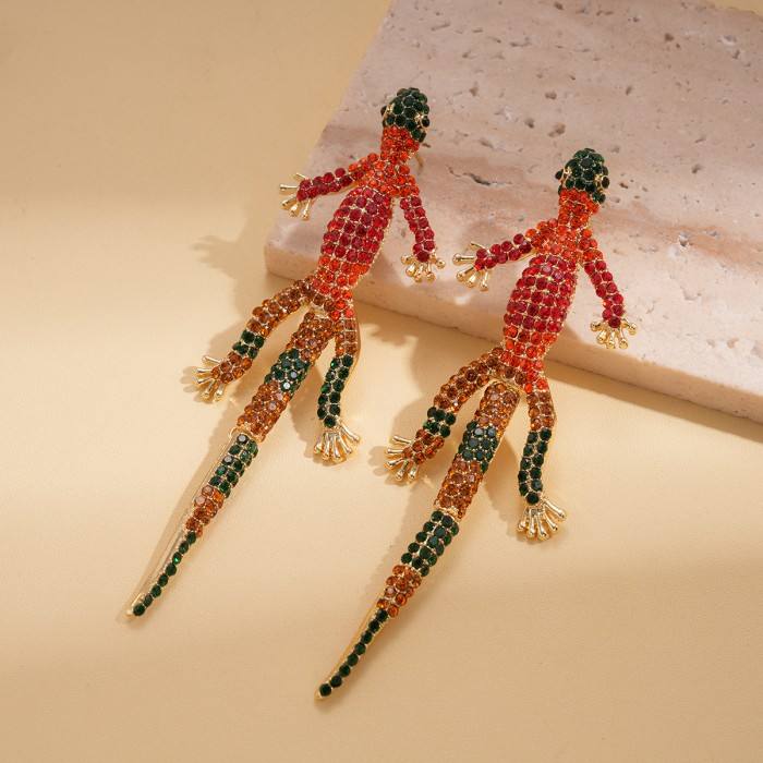 Exotic Reptile Drop Earrings