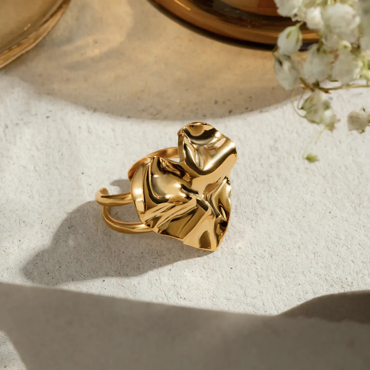 Hammered Heart Ring