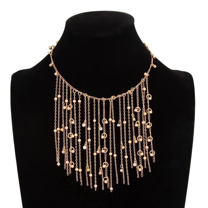 Bohemian Fringe Drop Necklace