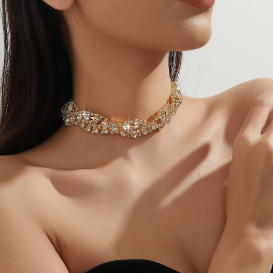 Frosted Aura Cluster Necklace