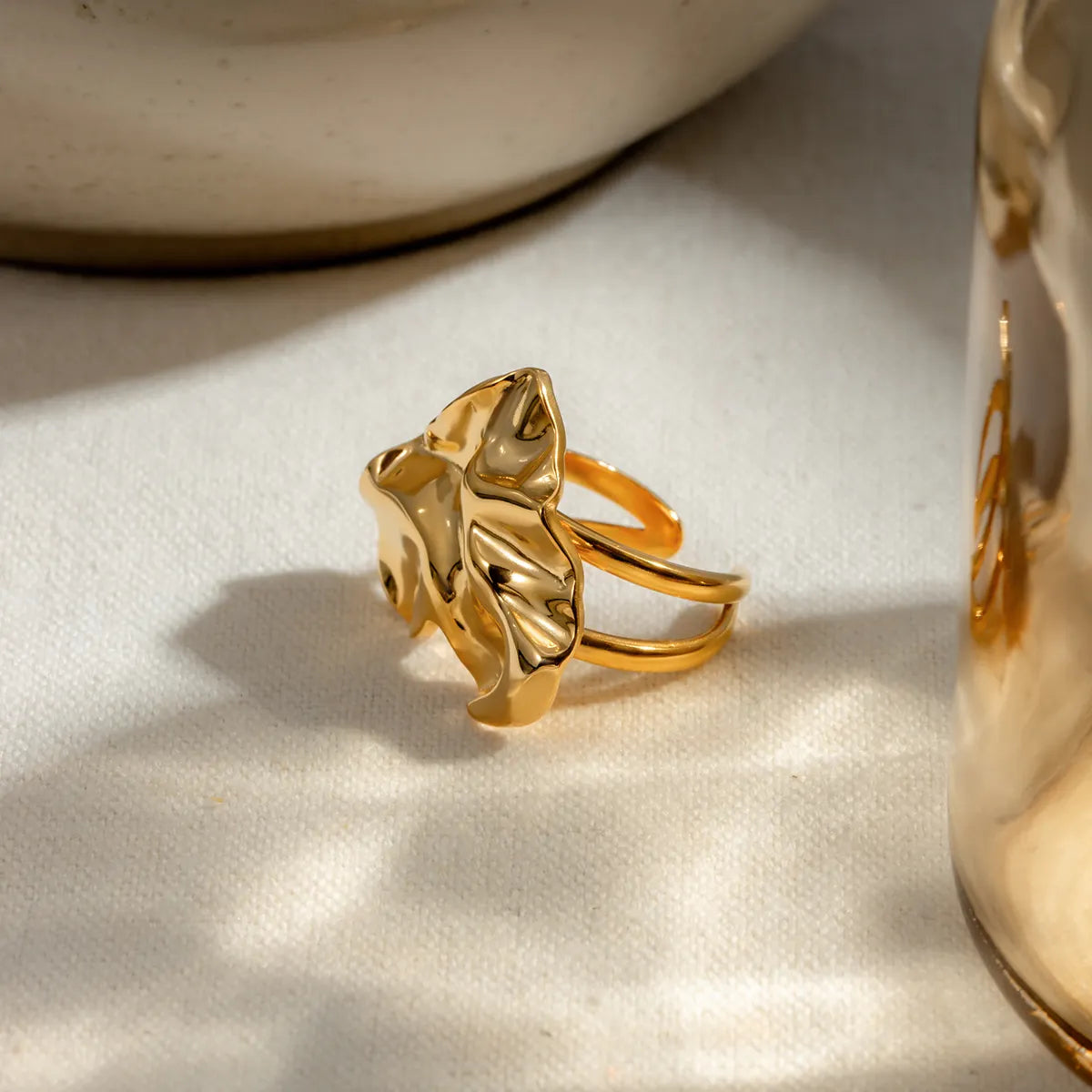 Hammered Heart Ring