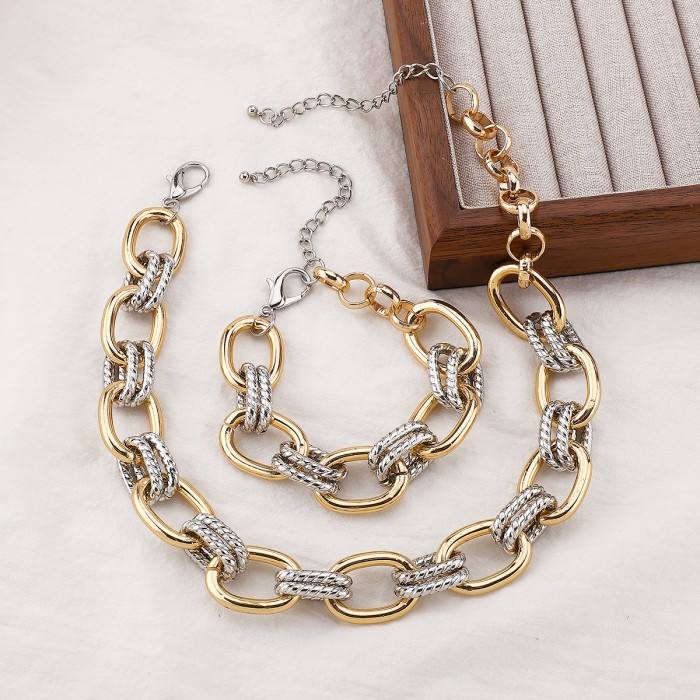 Fusion Link Necklace & Bracelet Set