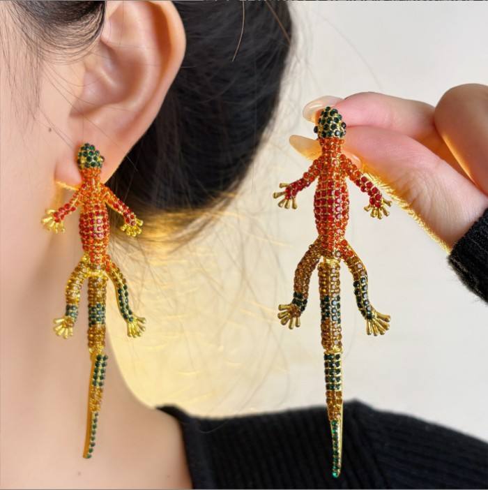 Exotic Reptile Drop Earrings