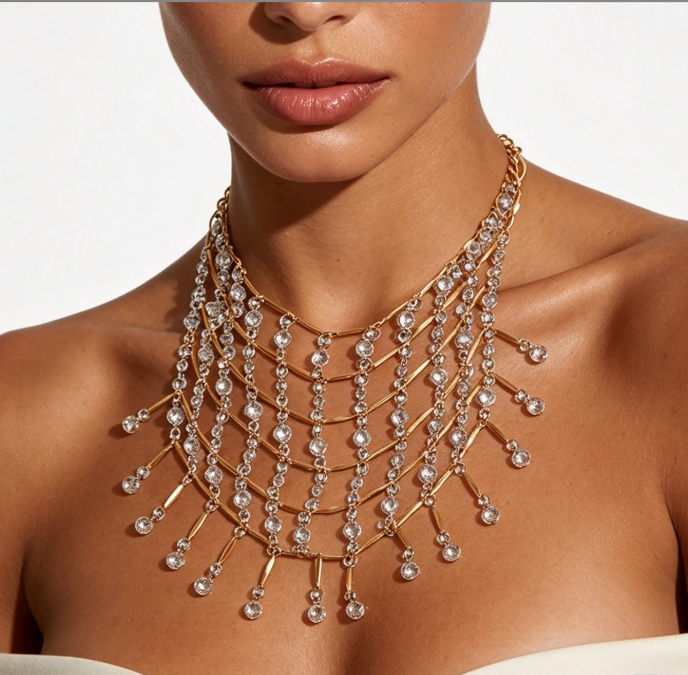 Dazzling Cascade Bead Necklace