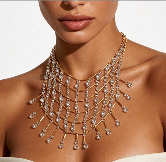 Dazzling Cascade Bead Necklace