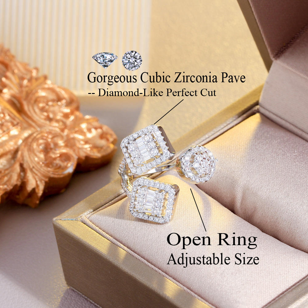 Cubic Zirconia open Ring