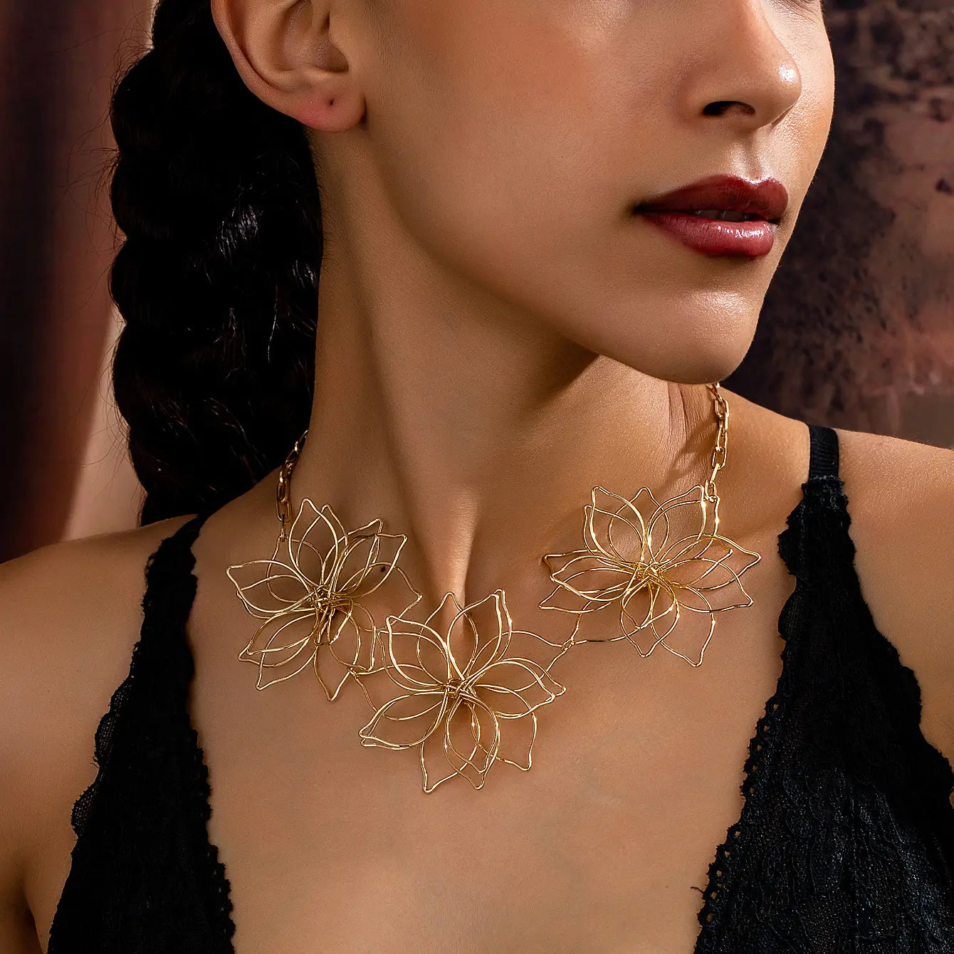 Woven Flower Necklace