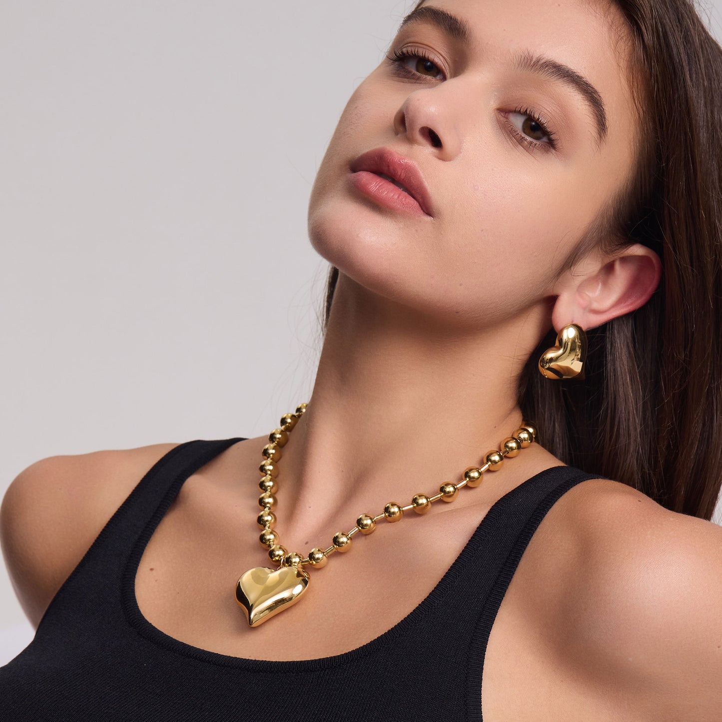 Helena Heart Charm Choker